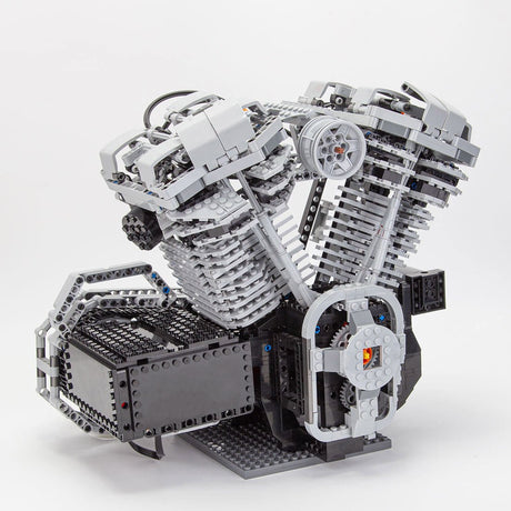 Mocsage Harley V - Twin OHV 8 - Ventil - Viertakt - Hochgeschwindigkeitsmotor Klemmbausteine - LesDiy - Klemmbausteine