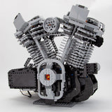 Mocsage Harley V - Twin OHV 8 - Ventil - Viertakt - Hochgeschwindigkeitsmotor Klemmbausteine - LesDiy - Klemmbausteine