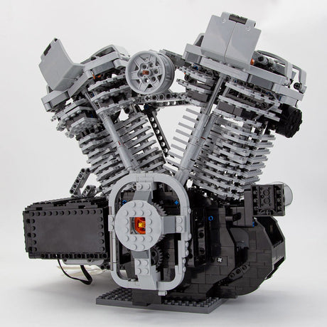 Mocsage Harley V - Twin OHV 8 - Ventil - Viertakt - Hochgeschwindigkeitsmotor Klemmbausteine - LesDiy - Klemmbausteine