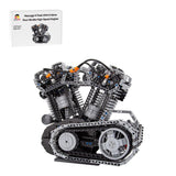 Mocsage Harley V - Twin OHV 8 - Ventil - Viertakt - Hochgeschwindigkeitsmotor Klemmbausteine - LesDiy - Klemmbausteine
