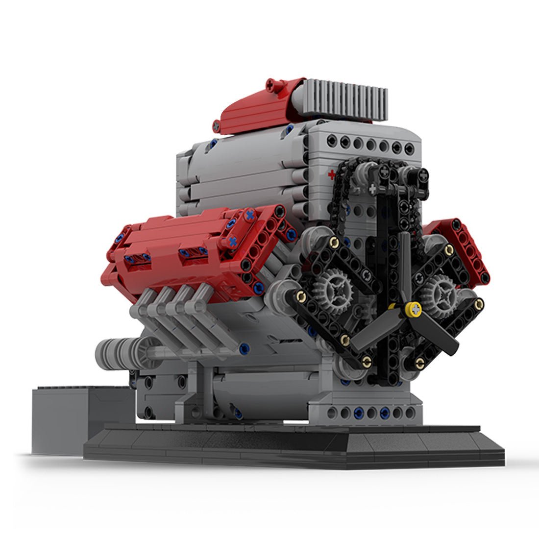 Mocsage MOC - 171732 Crossplane V8 Engine with Supercharger & removable Cover Klemmbausteine - LesDiy - Klemmbausteine