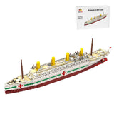 Modernes medizinisches Schiff der HMHS Britannic im Maßstab 1 - 400 Klemmbausteine - LesDiy - Klemmbausteine