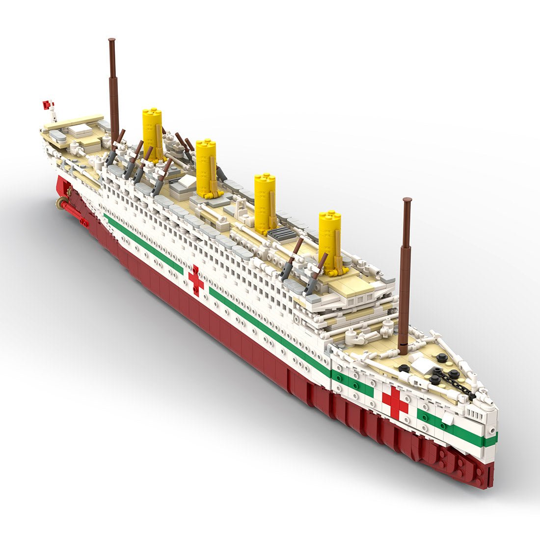 Modernes medizinisches Schiff der HMHS Britannic im Maßstab 1 - 400 Klemmbausteine - LesDiy - Klemmbausteine