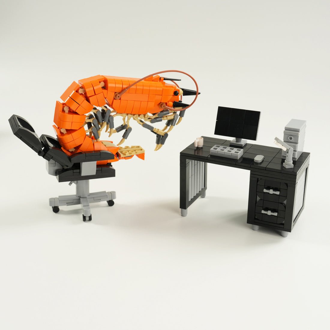 Office Working Shrimp Klemmbausteine - LesDiy - Klemmbausteine