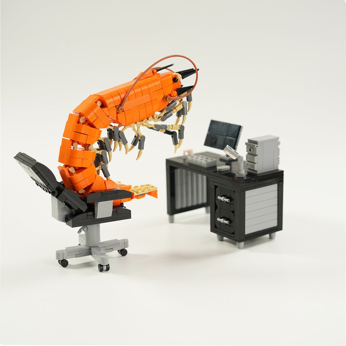 Office Working Shrimp Klemmbausteine - LesDiy - Klemmbausteine