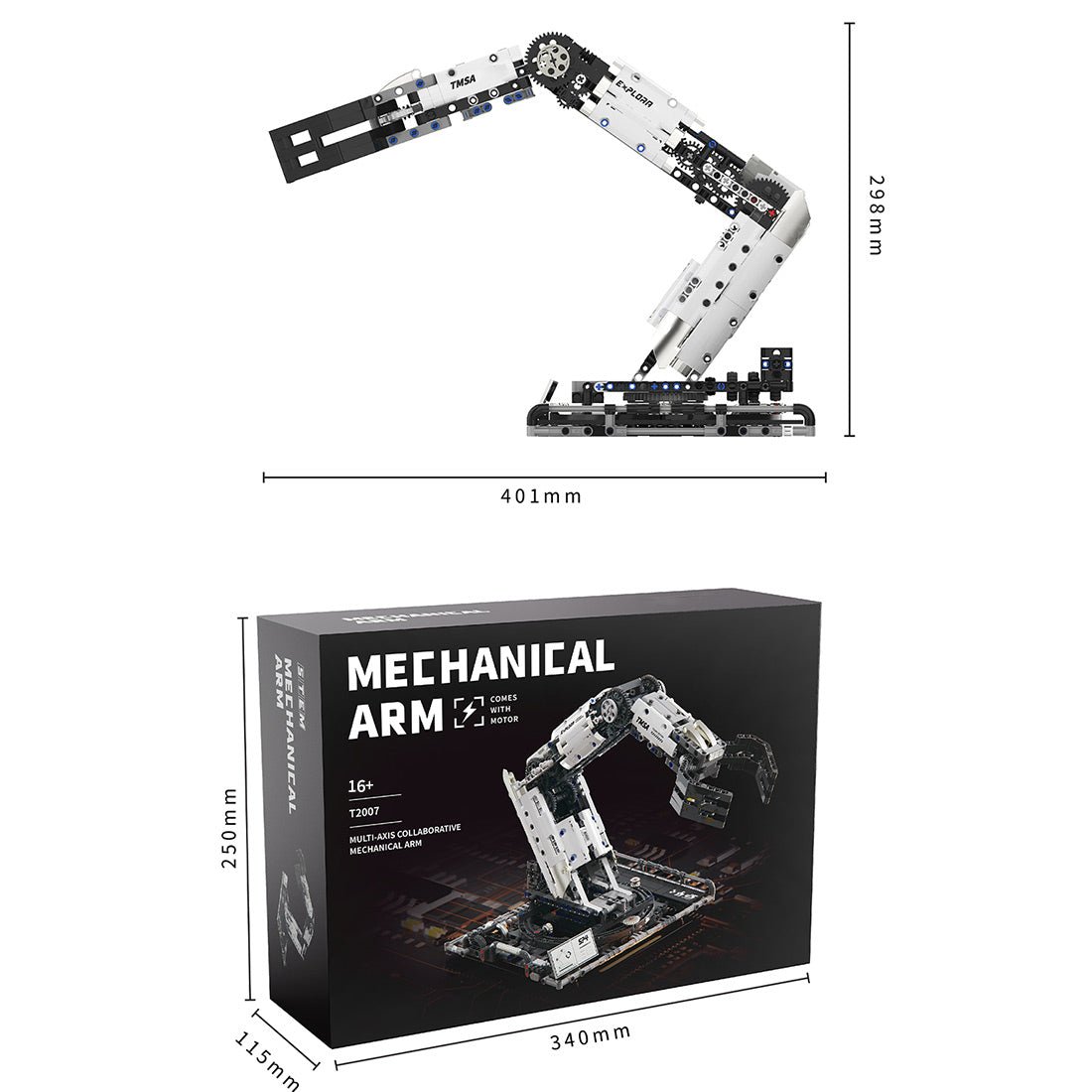 Programmierbarer mehrachsiger Roboterarm Klemmbausteine - LesDiy - Klemmbausteine