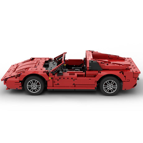 Roter Sportwagen Modell Roadster Klemmbausteine - LesDiy - Klemmbausteine