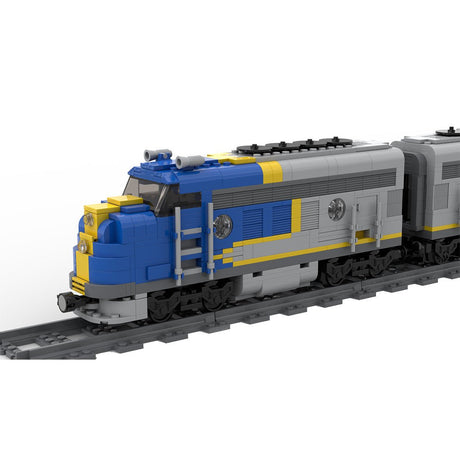 Santa Fe Super Chief Blue Locomotive Train Klemmbausteine - LesDiy - Klemmbausteine
