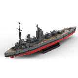 Schlachtschiff Rodney im Maßstab 1:300 aus dem britischen Militär des Zweiten Weltkriegs Klemmbausteine - LesDiy - Klemmbausteine