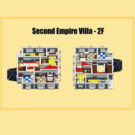 Second Empire Villa Klemmbausteine-LesDiy-Klemmbausteine