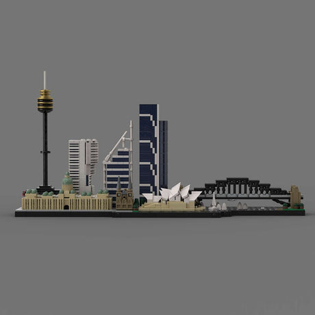 Skyline von Sydney im Maßstab 1/2000 Klemmbausteine - LesDiy - Klemmbausteine