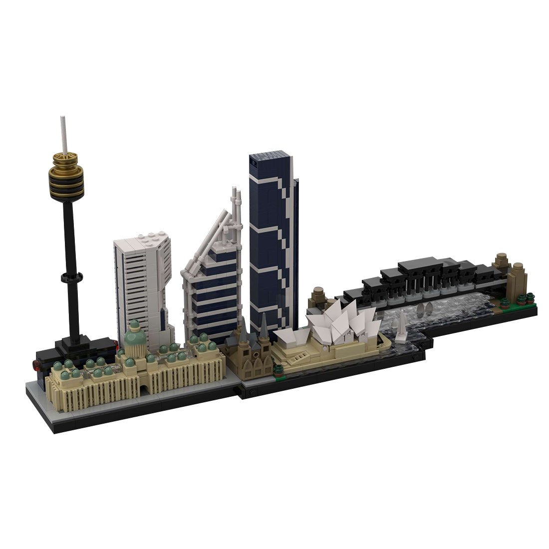 Skyline von Sydney im Maßstab 1/2000 Klemmbausteine - LesDiy - Klemmbausteine