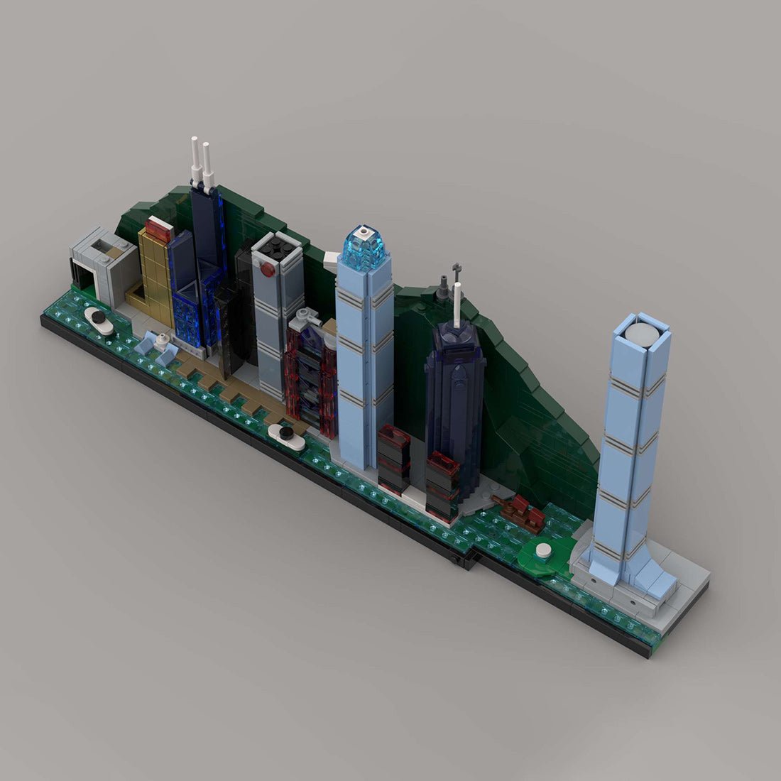 Street Scene MOC HongKong City Skyline Klemmbausteine - LesDiy - Klemmbausteine