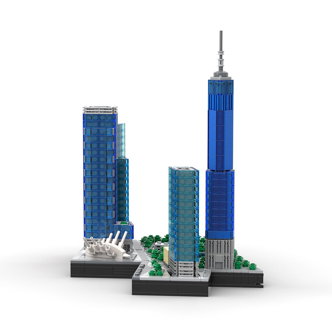 The New World Trade Center 1:2000 Klemmbausteine - LesDiy - Klemmbausteine