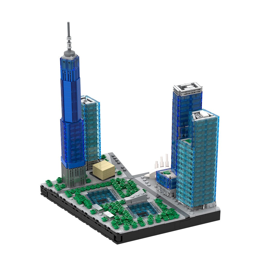 The New World Trade Center 1:2000 Klemmbausteine - LesDiy - Klemmbausteine