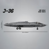 Triple Engine J - 36 Fighter Aircraft Klemmbausteine - LesDiy - Klemmbausteine