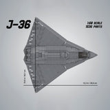 Triple Engine J - 36 Fighter Aircraft Klemmbausteine - LesDiy - Klemmbausteine