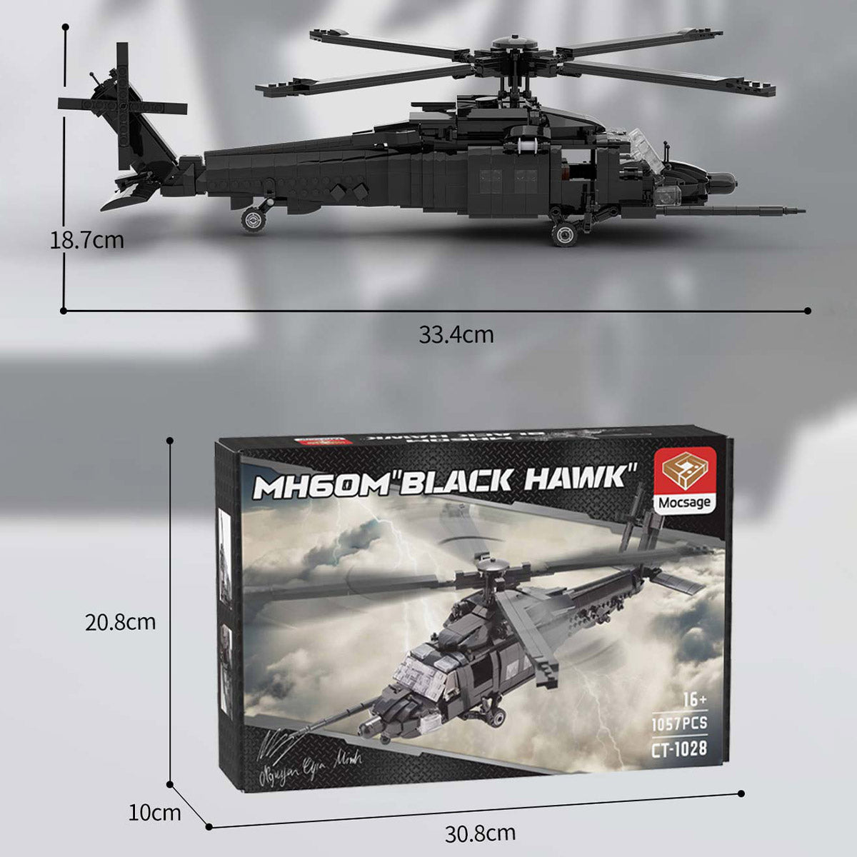 UH60M Black Hawk Military Copter Klemmbausteine - LesDiy - Klemmbausteine