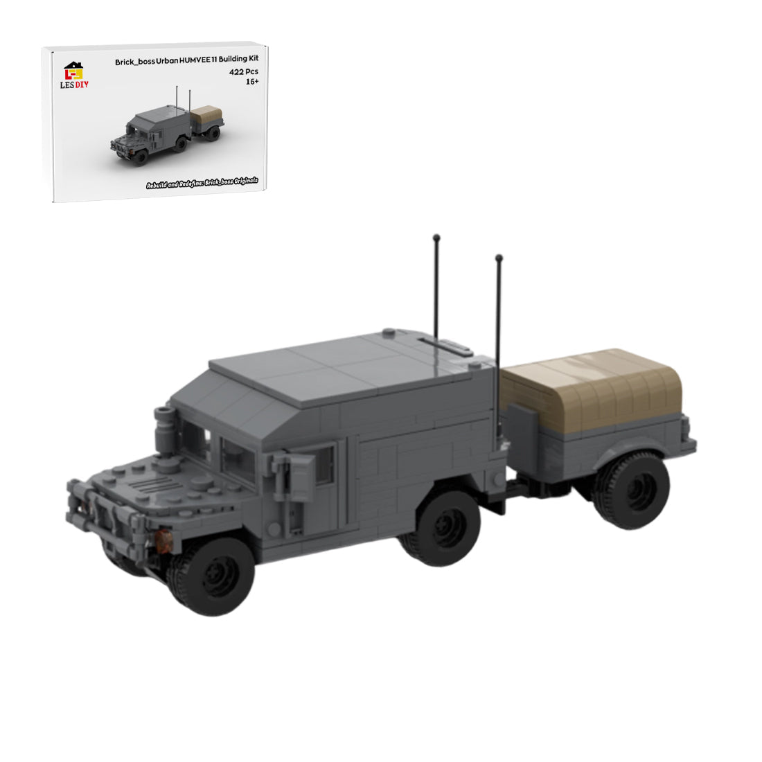 Urbaner HUMVEE 11 Militärfahrzeug Klemmbausteine-LesDiy-Klemmbausteine