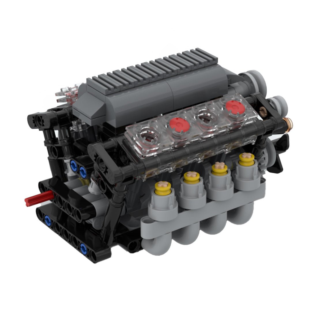 V8 - Motor mit Gearbox Tech Engine Klemmbausteine - LesDiy - Klemmbausteine