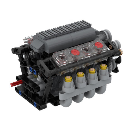 V8 - Motor mit Gearbox Tech Engine Klemmbausteine - LesDiy - Klemmbausteine