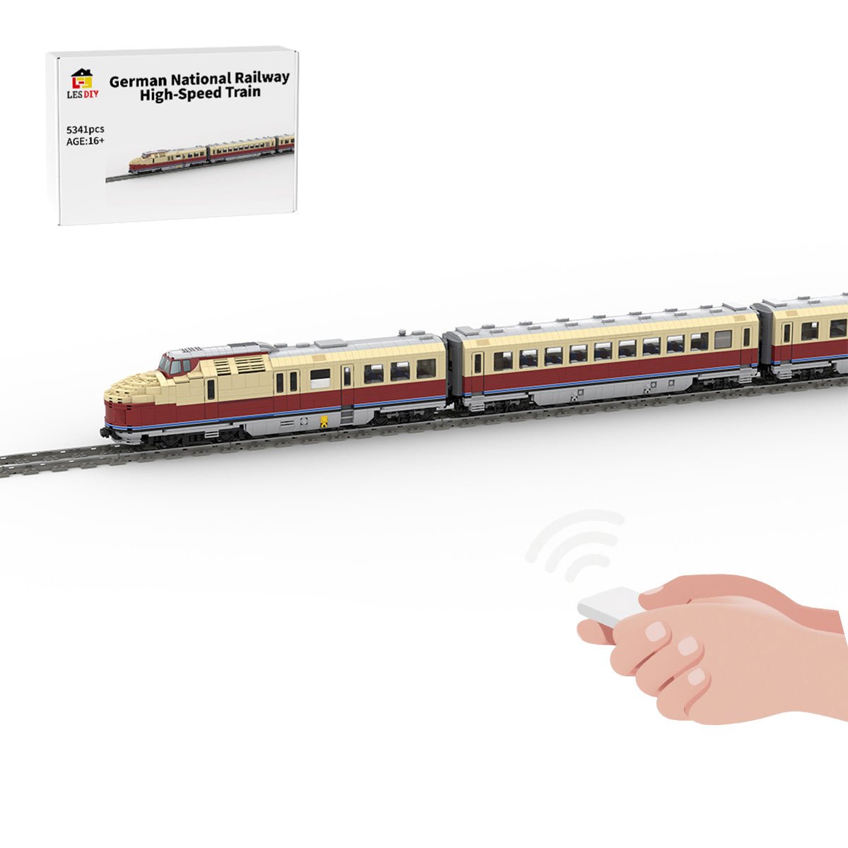 VT18.16 Hochgeschwindigkeitszug der Deutschen Bundesbahn - LesDiy - Klemmbausteine