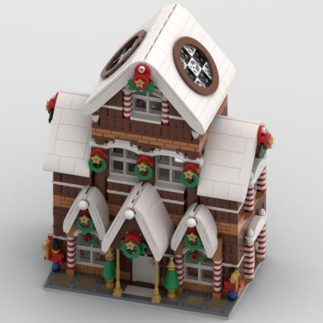 Weihnachtsschnee - Lebkuchenhaus Klemmbausteine - LesDiy - Klemmbausteine